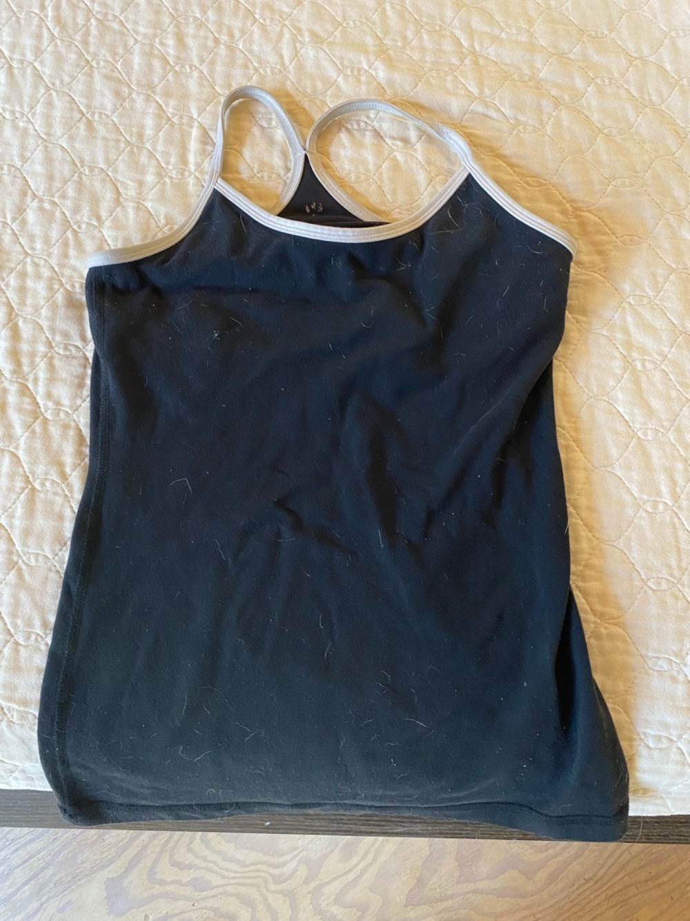 lululemon athletica Black Tank with Light Gray Trim